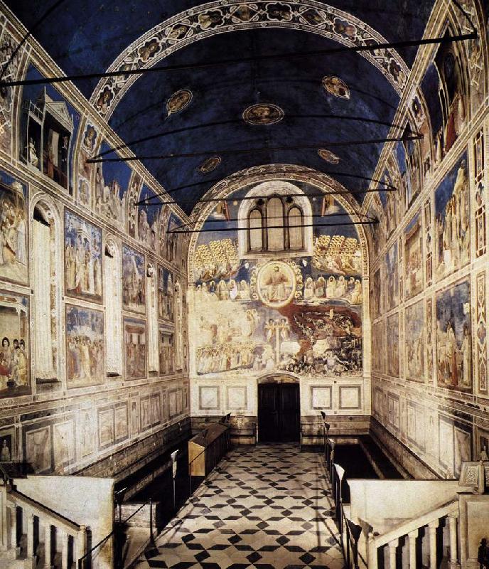 GIOTTO di Bondone The Chapel viewed towards the entrance sdg Spain oil painting art